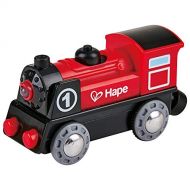 Hape Wooden Railway Battery Powered Engine No. 1 Kids Train Set