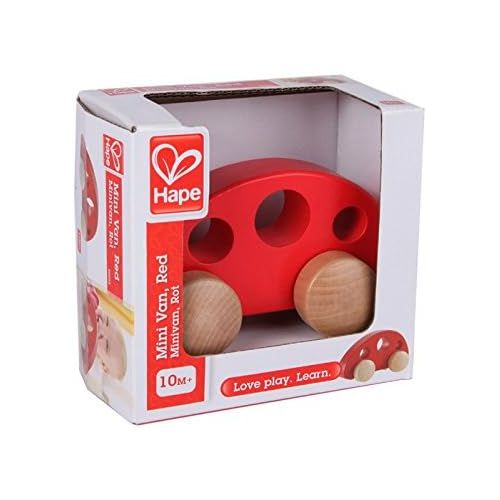  Hape Mini Van Wooden Toddler Toy Vehicle in Red