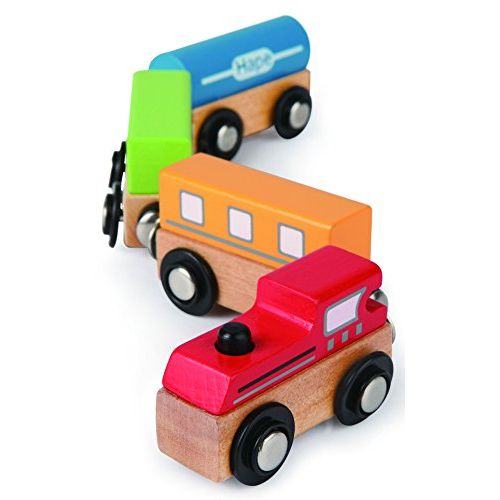  Hape Qubes Wooden Magnetic Classic Train Set