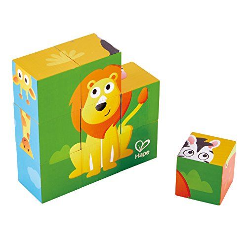  Hape Jungle Animal Block Puzzle Game, Multicolor, 5 x 2