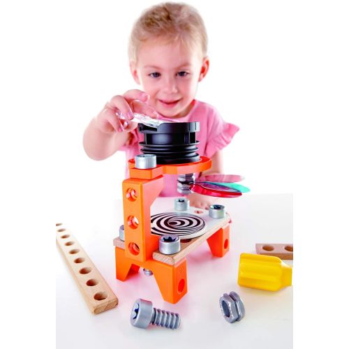  Hape Junior Inventor Optical Science Lab | 53 Piece STEAM Wooden Playset, Experiments & Reactions Science Kit for Kids 4+ Years
