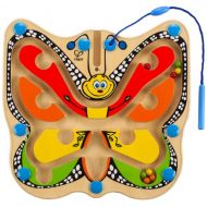 Award Winning Hape Color Flutter Butterfly Kids Magnetic Wooden Maze Puzzle