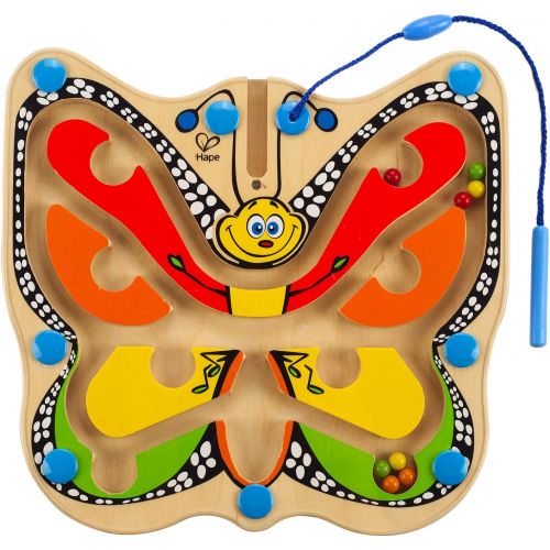  Award Winning Hape Color Flutter Butterfly Kids Magnetic Wooden Maze Puzzle