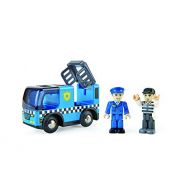 Hape Police Car with Siren | 3Piece Cops & Robbers Play Set with Action Figures