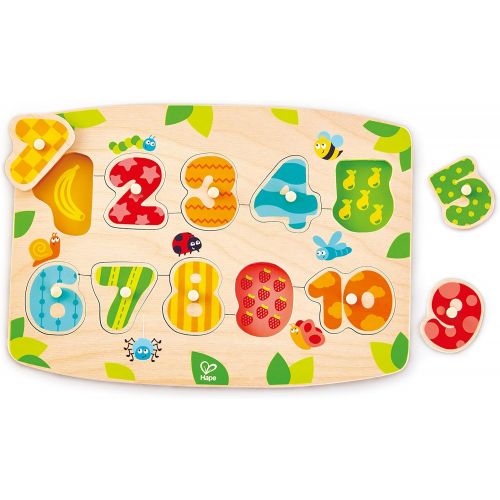  Hape Number Peg Puzzle Game, Multicolor, 5 x 2