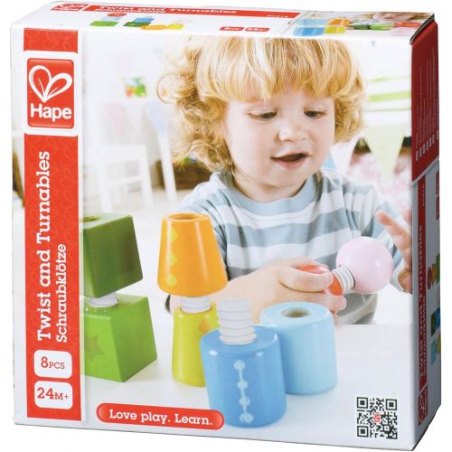  Hape Twist and Turnables Wooden Building Block Learning Set