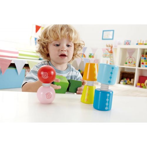  Hape Twist and Turnables Wooden Building Block Learning Set