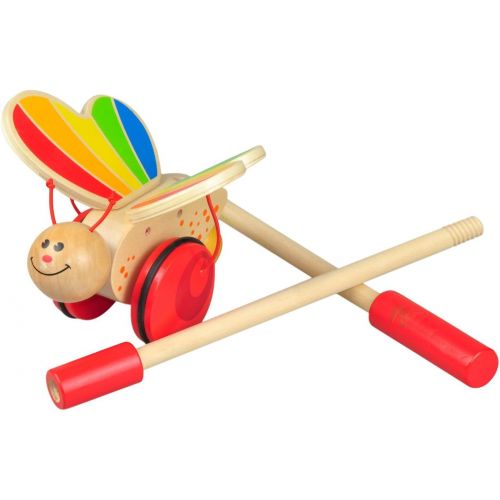  Award Winning Hape Butterfly Wooden Push and Pull Walking Toy