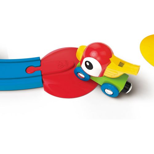  Hape E3815 Rainbow Sights & Sounds Toddler Wooden Railway, Multicolor