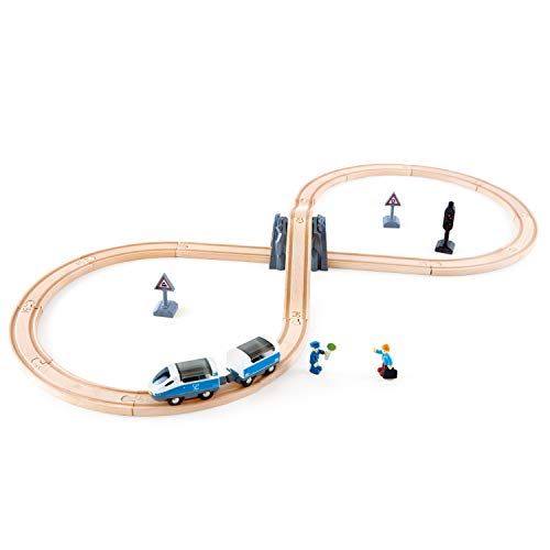  Hape E3729 Figure 8 Safety Train Railway Set, 14.76 L x 3.15 W x 9.45 H, Multicolor