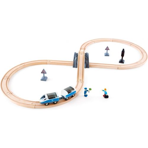  Hape E3729 Figure 8 Safety Train Railway Set, 14.76 L x 3.15 W x 9.45 H, Multicolor