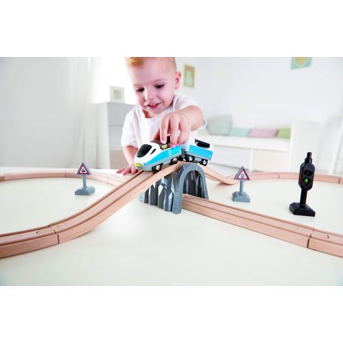  Hape E3729 Figure 8 Safety Train Railway Set, 14.76 L x 3.15 W x 9.45 H, Multicolor