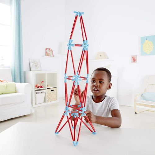  Hape Flexistix STEM Building Creativity Kit, Featuring 133 Multi-Colored Bamboo Pieces