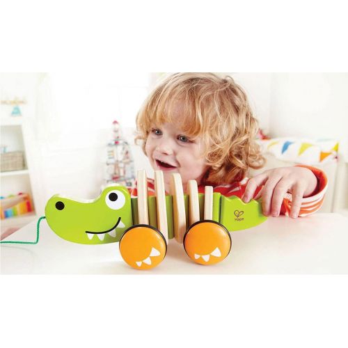  Hape Walk-A-Long Croc Toddler Wooden Pull Along Toy