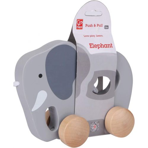  Hape Elephant Wooden Push and Pull Toddler Toy