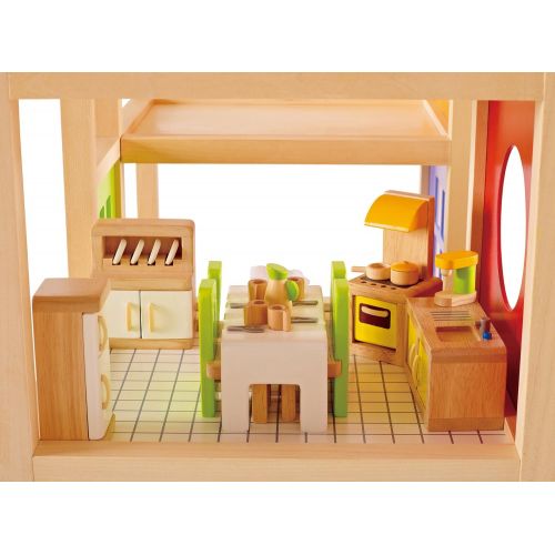  Hape Wooden Doll House Furniture Kitchen Set with Accessories