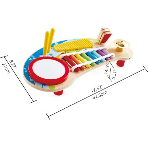  Hape Mighty Mini Band | Toddlers & Kids Multiple Musical Wooden Instrument Set