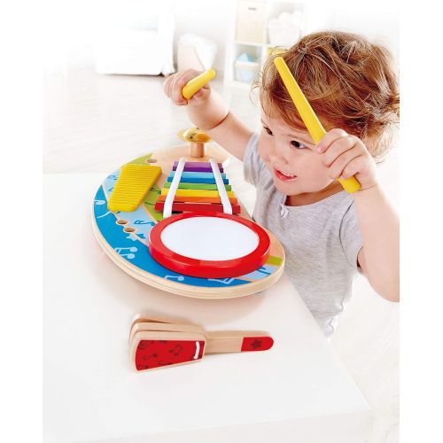  Hape Mighty Mini Band | Toddlers & Kids Multiple Musical Wooden Instrument Set