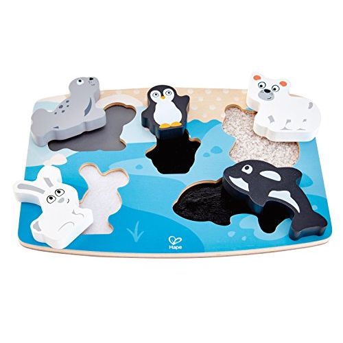  Hape Polar Animal Tactile Puzzle Game, Multicolor, 5 x 2