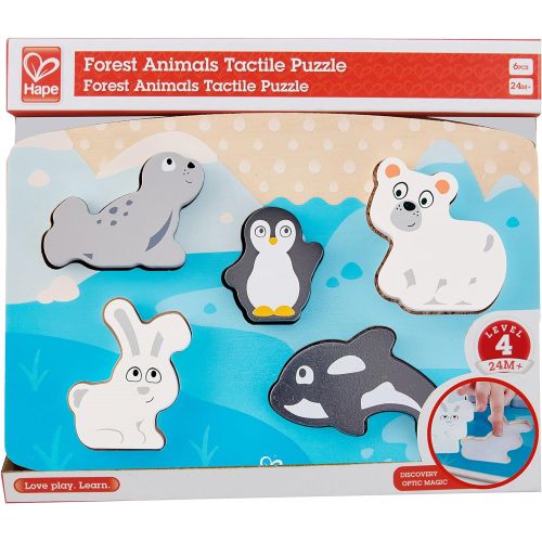  Hape Polar Animal Tactile Puzzle Game, Multicolor, 5 x 2