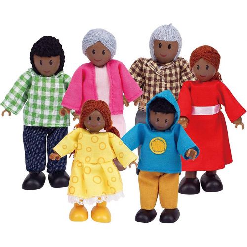 Hape African American Wooden Doll House Family