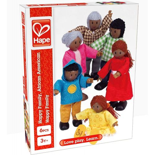  Hape African American Wooden Doll House Family