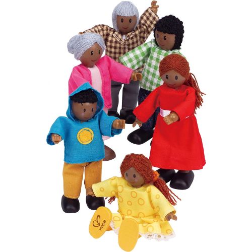  Hape African American Wooden Doll House Family