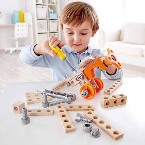  Hape Junior Inventor Experiment Starter Kit | 42 Piece Construction Building Toys, STEAM Science Kit for Kids 4 Years and Up