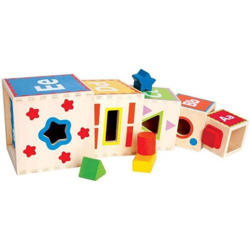  Hape Pyramid of Play Wooden Toddler Wooden Nesting Blocks Set