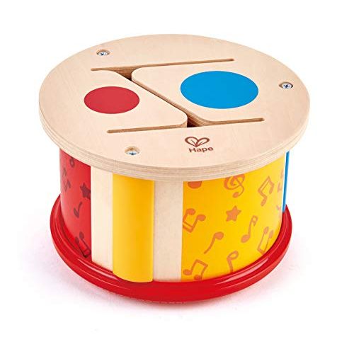  Hape Double-Sided Drum| Wooden Double-Side Musical Drum Instrument for Toddlers