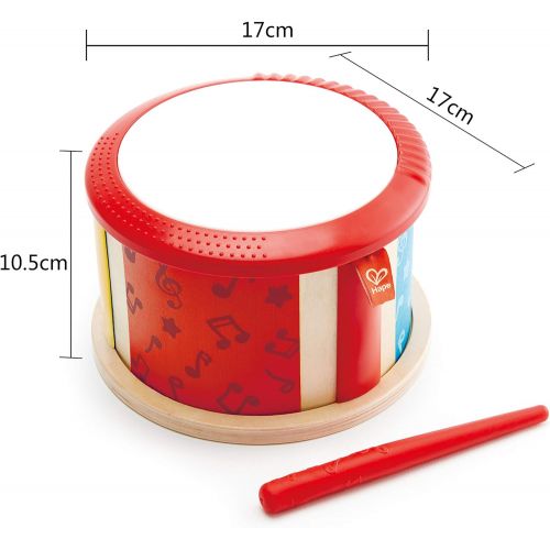  Hape Double-Sided Drum| Wooden Double-Side Musical Drum Instrument for Toddlers