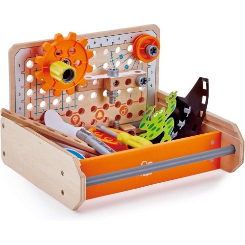  Hape Science Experiment Toolbox | Colorful Wooden 32 Experiment Kit, Fun Educational Science Kids Toy Set & Know-How Instruction App