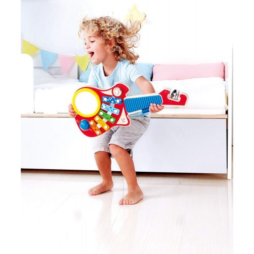  Hape 6-in-1 Music Maker | Colorful 6 Instrument Guitar Shaped Musical Toy for Ages 18 Months+