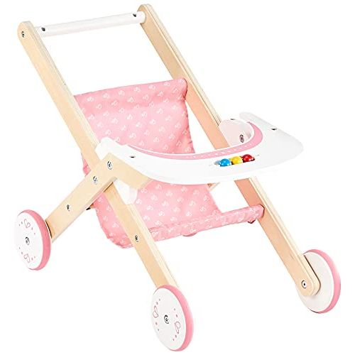  Hape Babydoll Stroller Toddler Wooden Doll Play Furniture