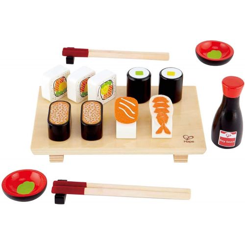  Hape Sushi Selection Kids Wooden Play Kitchen Food Set and Accessories