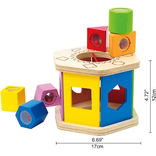  Hape Shake and Match Toddler Wooden Shape Sorter Toy