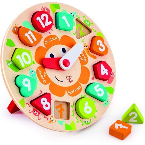  Hape Chunky Clock Puzzle Game, Multicolor, 9.65 x 1.38