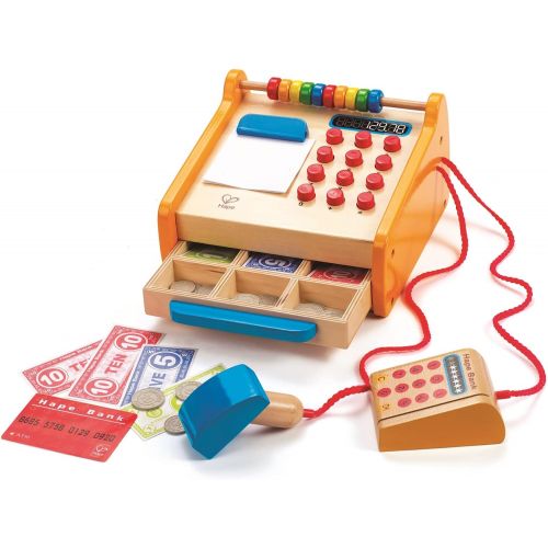  Hape Checkout Register Kids Wooden Pretend Play Set