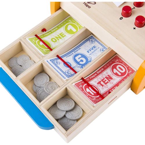  Hape Checkout Register Kids Wooden Pretend Play Set