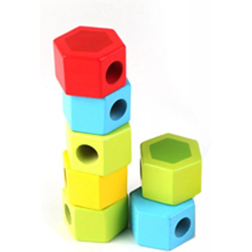  Hape Counting Stacker Toddler Wooden Stacking Block Set