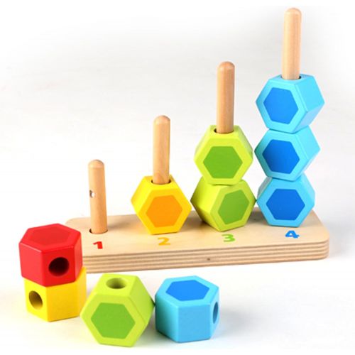  Hape Counting Stacker Toddler Wooden Stacking Block Set