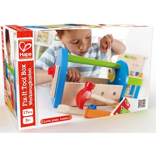  Hape Fix It Kids Wooden Tool Box and Accessory Play Set