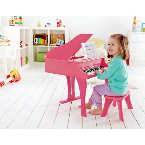  Hape Happy Grand Piano in Pink Toddler Wooden Musical Instrument