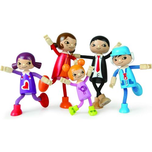  Hape Modern Family 5 Bendable Wooden Doll Set