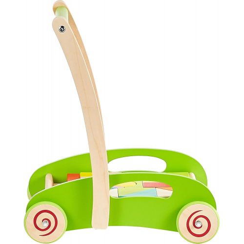  Hape Block and Roll Cart Toddler Wooden Push and Pull Toy