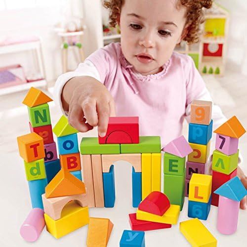  Hape Limited Edition Solid Beech Wood Stacking Blocks with Carrying Sack