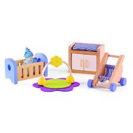 Hape Wooden Doll House Furniture Babys Room Set