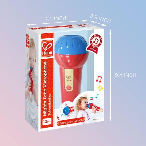  Hape Mighty Echo Microphone | Battery-Free Voice Amplifying Microphone Toy for Kids 1 Year & Up