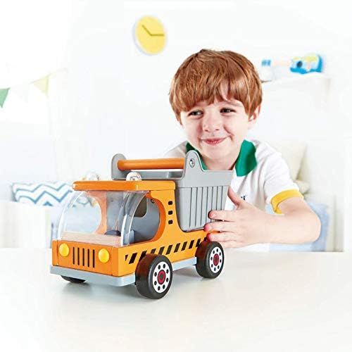  Hape Dump Truck Kids Wooden Construction Toys Vehicle