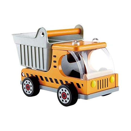  Hape Dump Truck Kids Wooden Construction Toys Vehicle